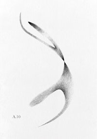 a black and white drawing of the letter a