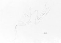 a black and white drawing of a wavy line