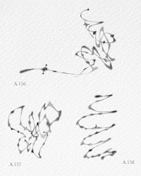 a series of ink drawings on white paper